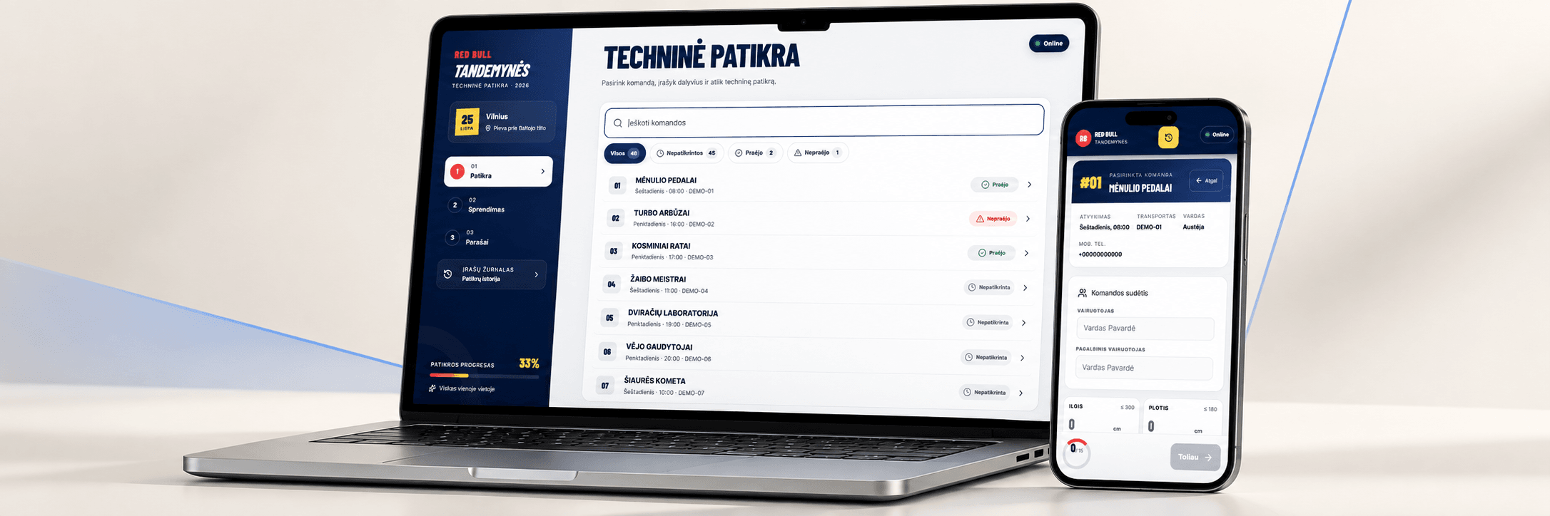 Technical inspection registration system projekto peržiūros paveikslėlis